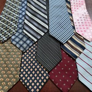 11 Mens Designer Tie Lot Neckties Premium Mixed Bundle